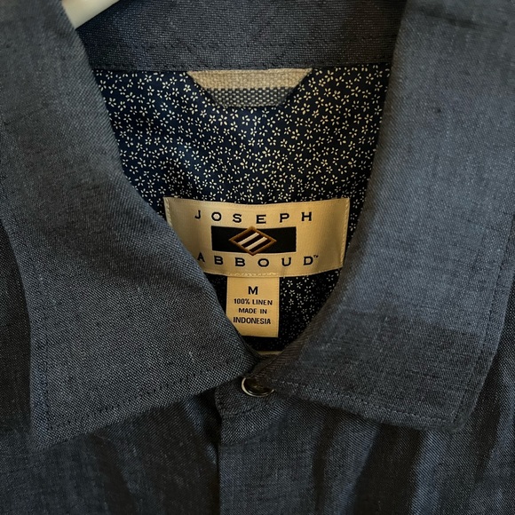 Joseph Abboud Linen Button Down Size M - Picture 3 of 5